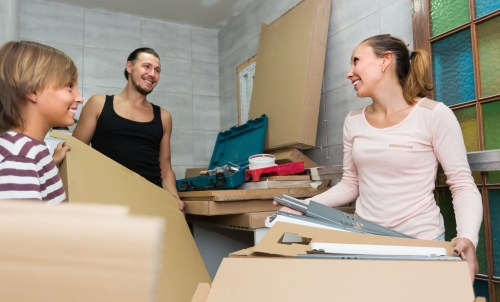 Customer moving safely through a storage facility entrance