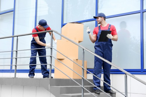 Secure storage area showing organized safety-focused operations