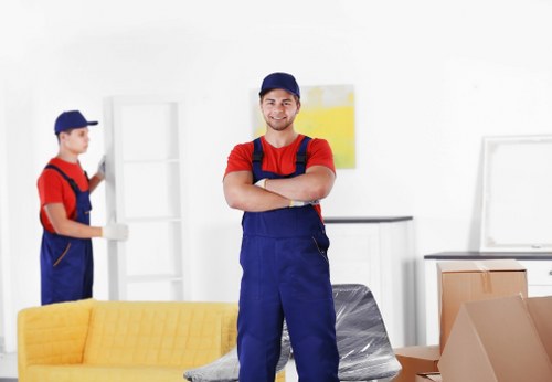 Professional house removals team planning a move in Westcombepark